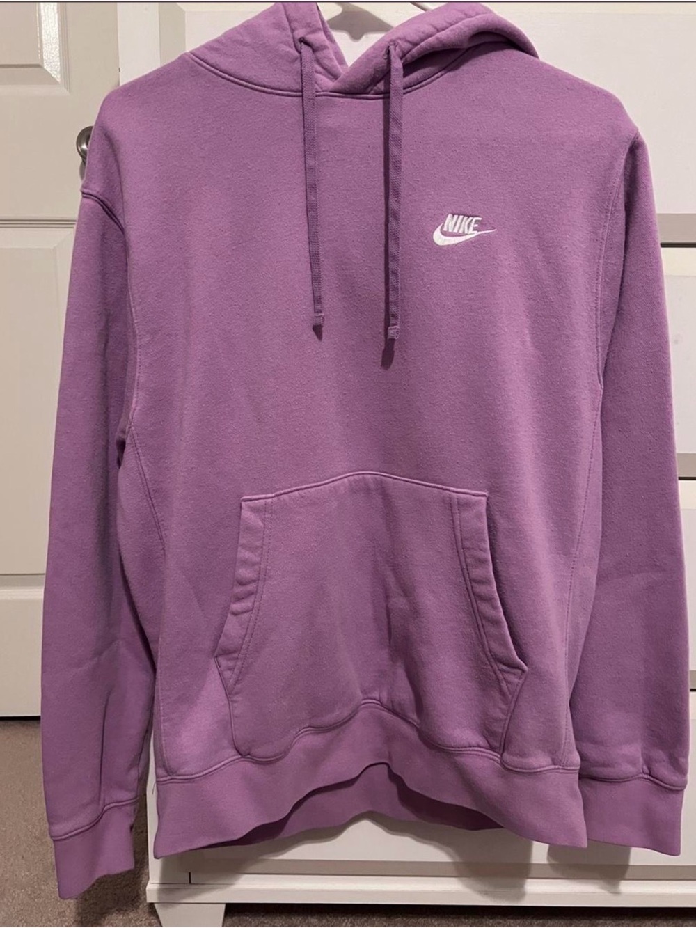 Nike Women’s Lavender Crewneck Hoodie with White Logo